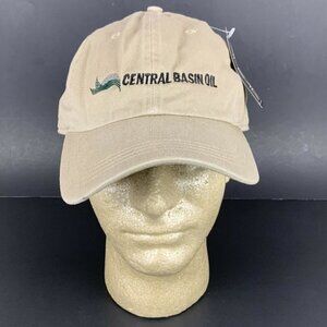 Ahead Vintage Classic Cut Adjustable Beige Cap With Central Basin Oil Embroidery